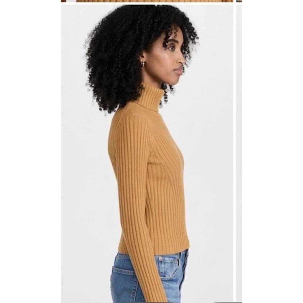 Staud Jace Turtleneck Top in Camel L - Picture 2 of 4